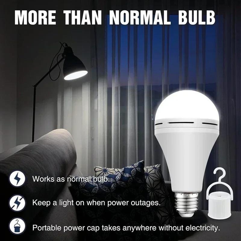 LED Rechargeable Light Flashlight 9w/15w Emergency Bulb Portable Hanging Camping Lamp for Tent Home USE Power Failure Porch
