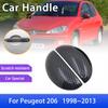 Carbon Fiber Door Handle Cover for Peugeot 206 CC 206+ SW 206CC 207 Compact 1998~2013 Car Exterior Styling Accessories