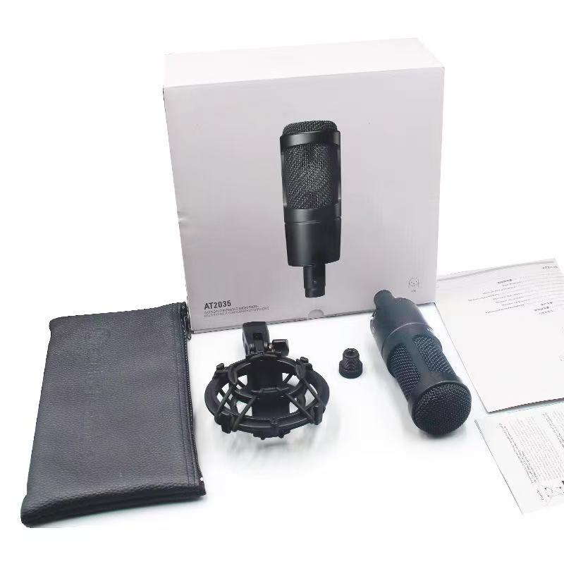 2026 Новый Роскошный 100% Оригинальный Конденсаторный Микрофон Audio Technica AT2035 Проводной Игровой Видео Студийный Запись Ноутбук Прямой Эфир Профессиональный Караоке Микрофон