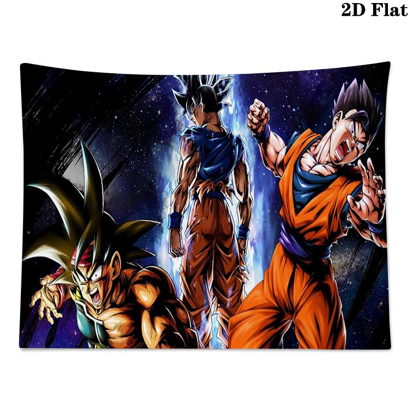 Anime Dragonball Wall Tapestry Aesthetic Wall Hanging Printed Fabric Blanket Decorative Tapestries for Bedroom Living Room Home Decor