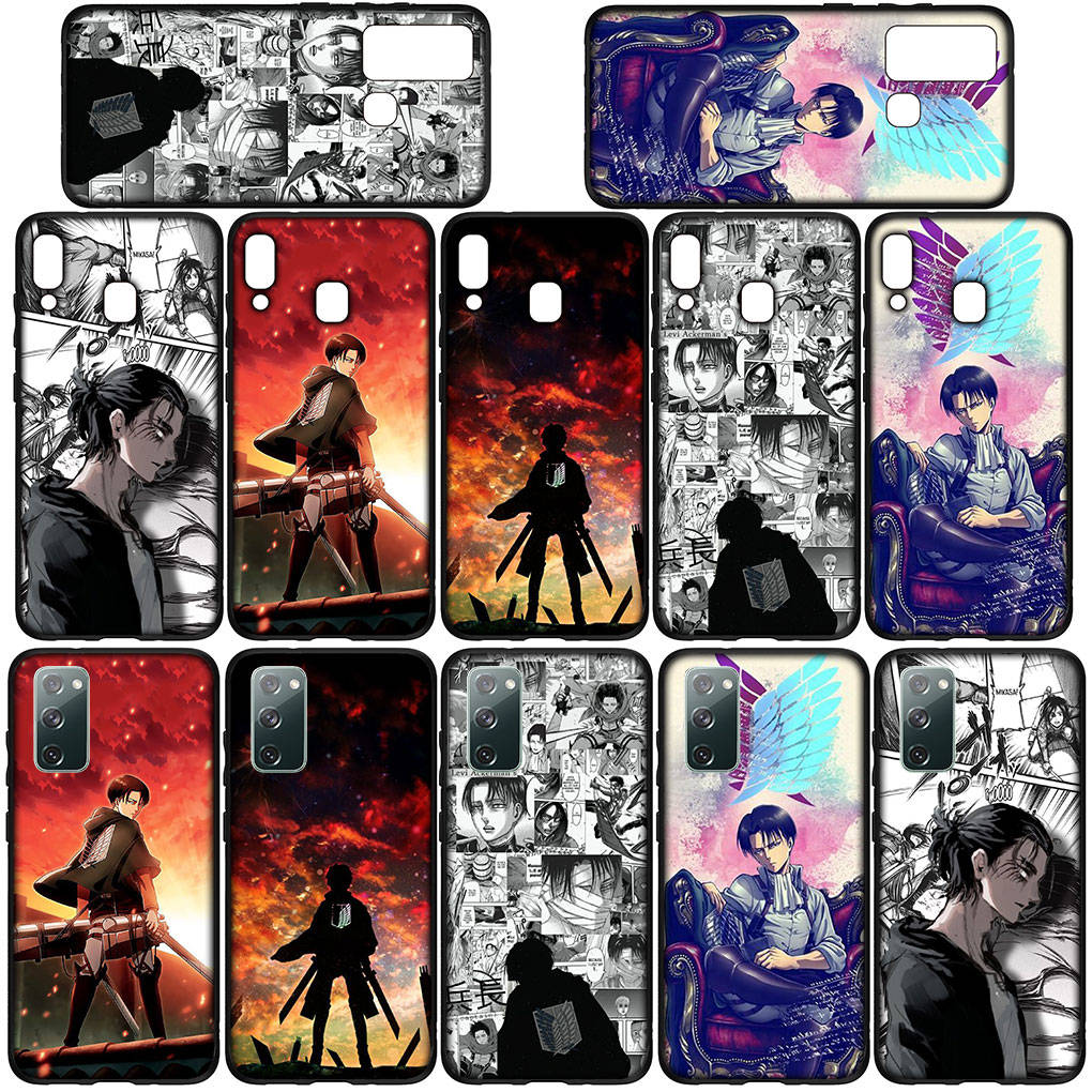 Для iPhone 16 15 Xiaomi Redmi Note 14 13 12 11 Pro Max X 8 16e Samsung Galaxy S25 S24 S23 Moto OPPO Huawei Levi Eren Jaeger Атака титанов логотип чехол