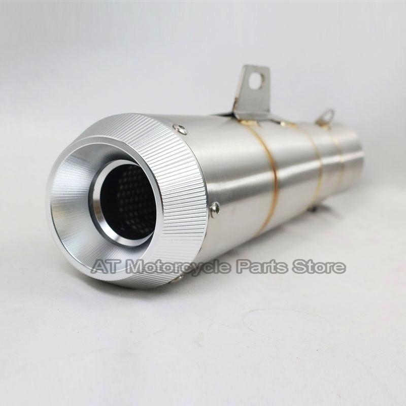 Universal Inlet 51mm Motorcycle Exhaust Muffler Motocross Pipe For suzuki gsr 600 cb650f trk 502 nc750x escape moto univer CNC