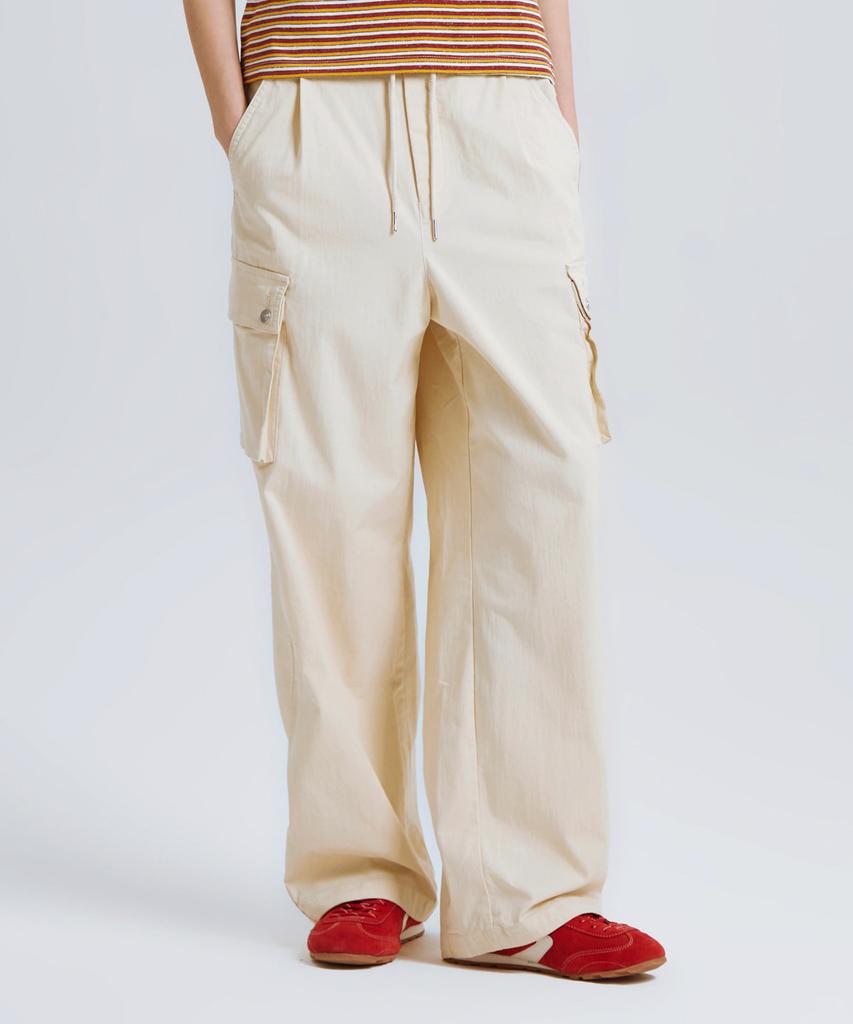 KODAK Semi-Overfit Cotton Cargo Pants Ivory