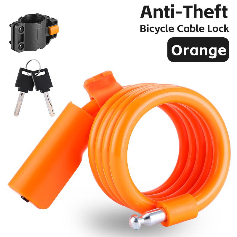WEST BIKING Multicolor Bicycle Cable Lock Portable Anti-Theft Wire Lock Kid Students 5-Digit Password MTB Road Bike Cycling Lock