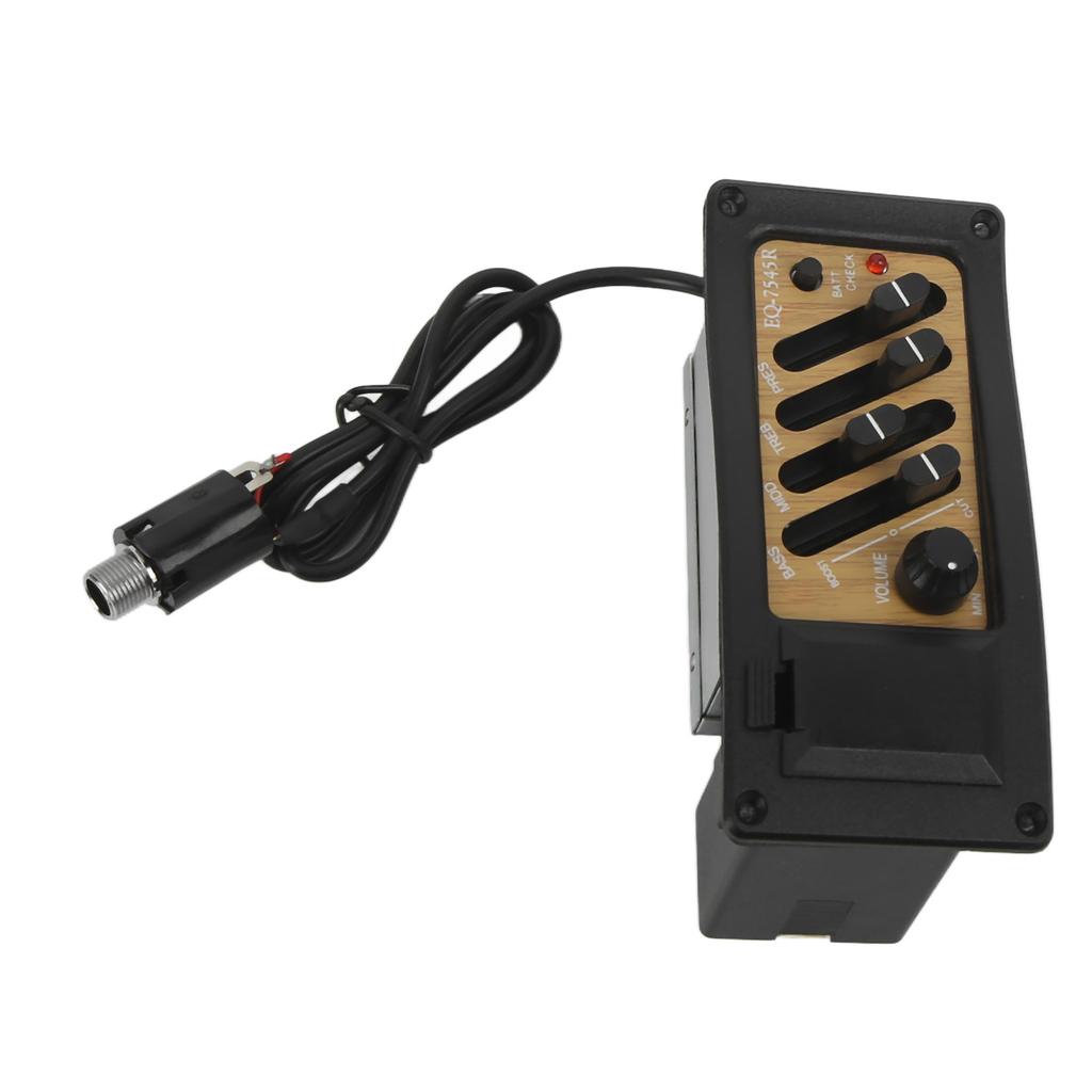 Звукосниматель для акустической гитары, предусилитель, пьезо-4-полосный эквалайзер, система эквалайзера, цвет древесины, 7545R