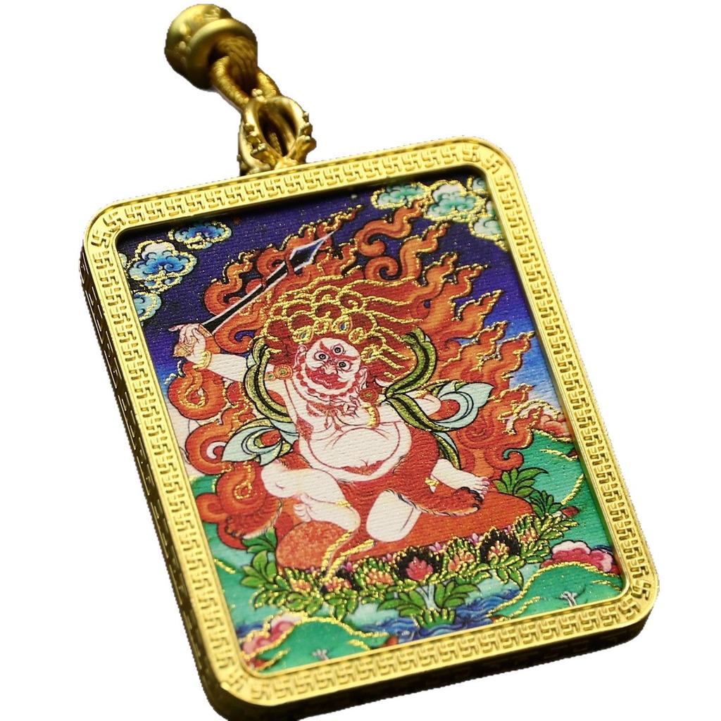 Тибетская подвеска-танка: Восемь Защитников с Гуань Гуном, Жакхилой Лхамо и Авалокитешварой