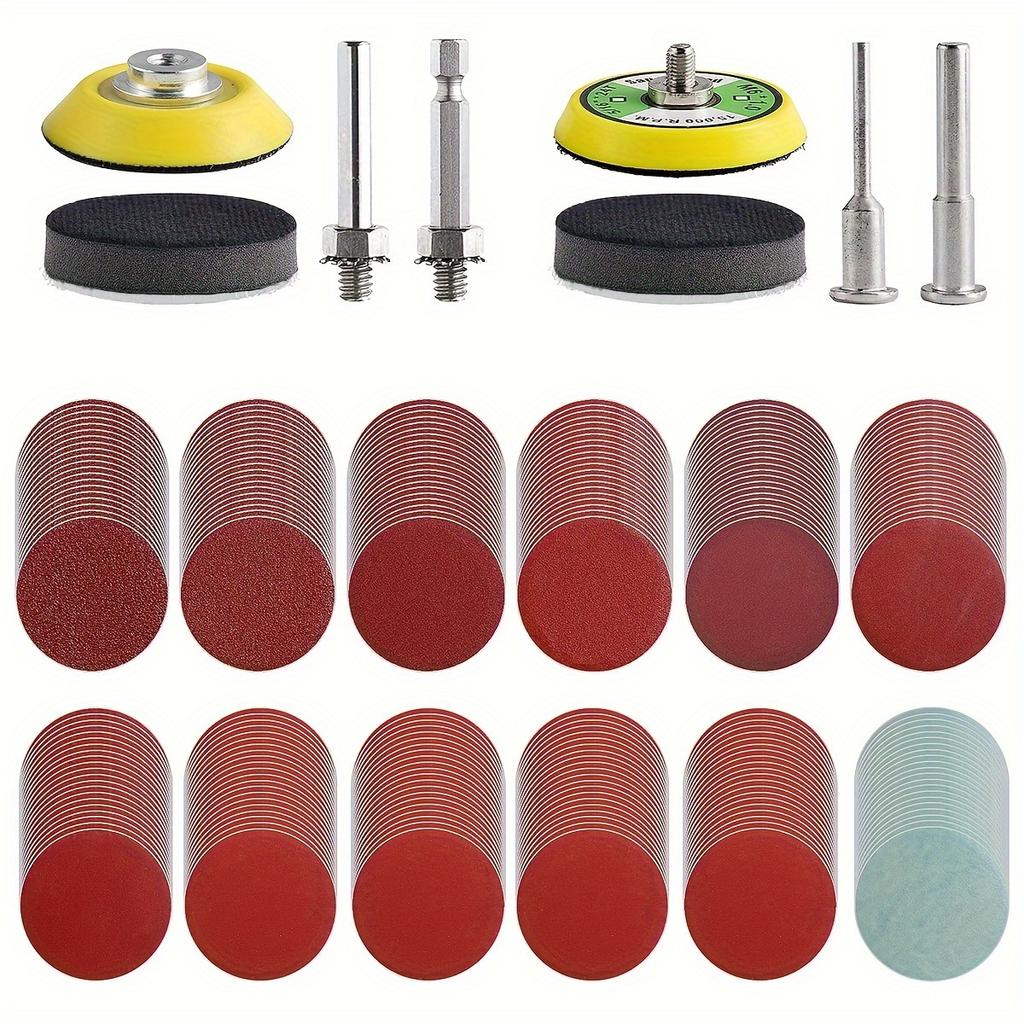 244pcs/set 2-Inch Alumina Sanding Disc Pad with Quick Change System - Includes 80-3000 Grit Sanding Paper and Rotary Tool