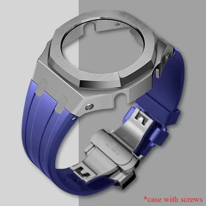 Металлический корпус 4-го поколения Безель Рамка GA2100 GAB2100 Casioak Мод Кит Модификация Рамка Для GA2110 Металлический Резиновый Ремешок Аксессуар Оптом