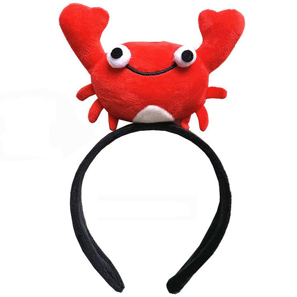 Performance Prop Wash Face Plush Crab Hair Hoop Female Headwear Cartoon Headdress Lobster Headband