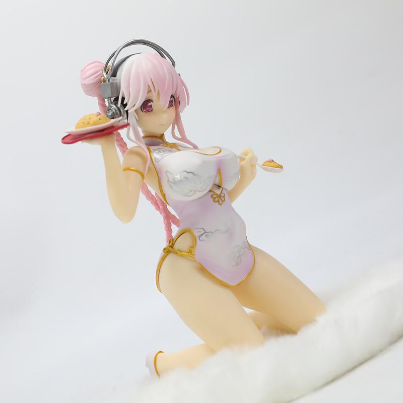 Emontoys Sonicomi Фигурка Super Sonico Ципао Аниме Девушка ПВХ Экшн Игрушка Статуэтка Коллекция Игр Модель Кукла 1/7 Подвижная Сочлененная Масштаб Детализированная