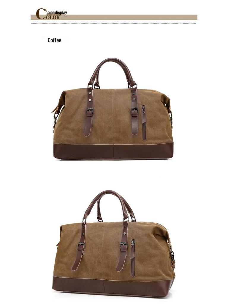 Stylish Large Capacity Unisex Travel Canvas Bag - Shoulder, Crossbody, and Handbag 3-in-1