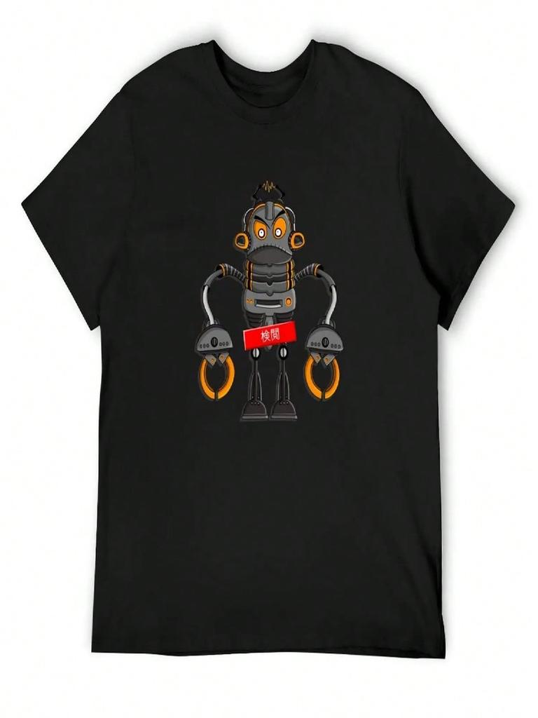 Dirty Robot T-Shirt Vintage Graphic Tee Custom Shirt Kawaii Clothes unisexs Vintage T Shirts