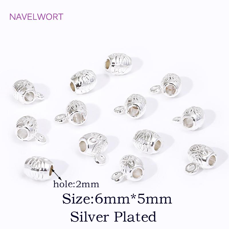 18K Gold Plated Brass Tube Pendant Bail Connector,Bailes For Jewelry,DIY Necklace Jewelry Making Findings,SupplIes For Jewelry