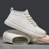 FashionLeather Мужская повседневная обувь на шнуровке с высоким верхом Весенняя модная обувь для мужчин Удобная обувь для ходьбы на платформе Мужская обувь Tenis Masculino