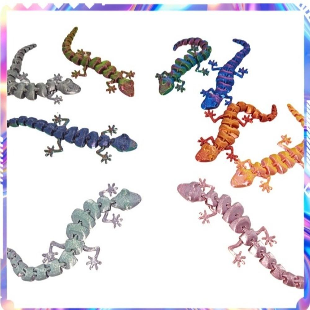 20pcs Movable Joints Lizards Ornaments Random Color Reptile Model Toy Lizard Figurines Home Decor