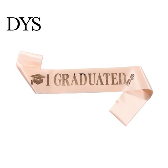 Повязка на выпускной ceremony Class of 2026 Grad Honor I Регулируемая Сатиновая для Поздравления Выпускников Принадлежности для Вечеринки Настраиваемая Длина