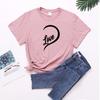 Splicing One Love Heart Print Парная футболка с коротким рукавом и круглым вырезом, свободная футболка King Queen, футболка для влюбленных, топы, женская одежда