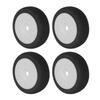4pcs RC Rubber Tires Strong Grip High Abrasion Resistance Flexible 17mm Wheels for Redcat White