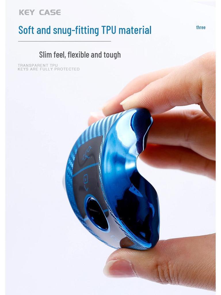 Mercedes E-Class Key Shell Carbon Fiber Pattern Cover