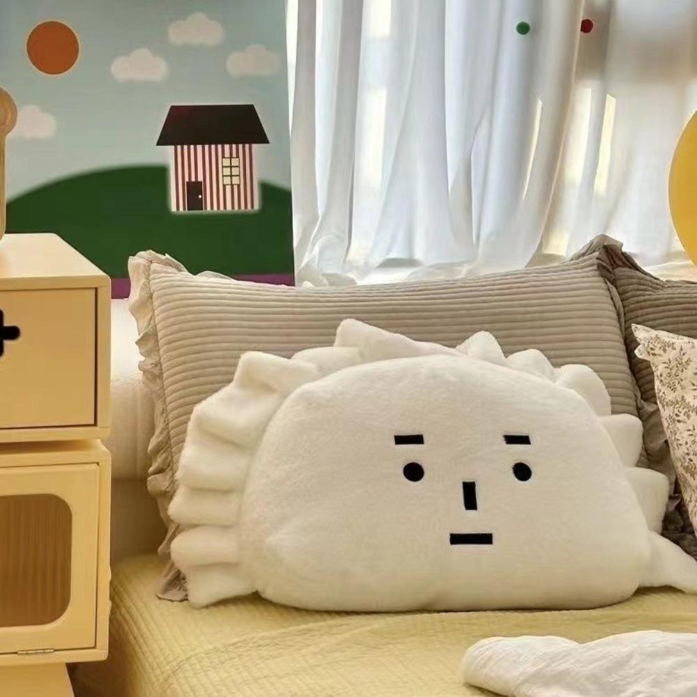 Cartoon Dumpling Expression Plush Cushion Soft Expression Stuffed Doll Party Decor Toy
