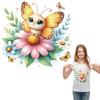 Cute Flower Iron On Patches Butterfly New Heat Transfer Garment Diy Stickers On The Fabric Diy Craft Supplies