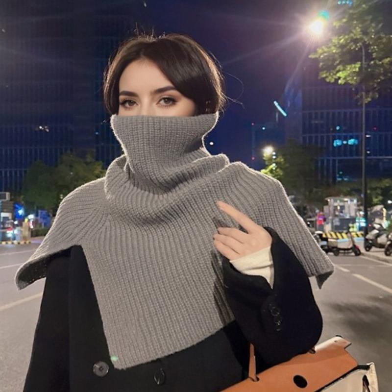1PC Scarf Versatile Clothing Accessories Minimalist Style Solid Color Elegant Shawl Classic High Neck Design Exquisite Multi-color