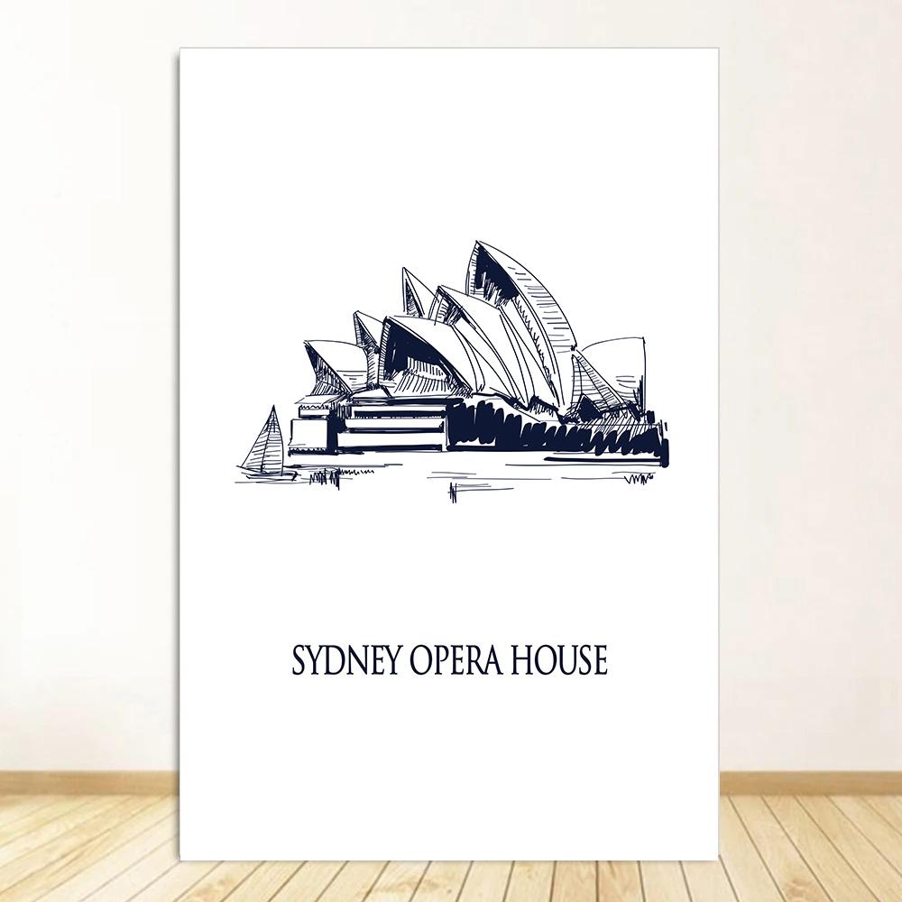 Черно-белый дорожный постер Ретро принт городского пейзажа Картина на холсте Скандинавское настенное искусство Домашний декор