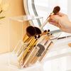 Large Capacity Makeup Brush Holder With Lid Front Flap Lid Comestic Tool Box Acrylic Split Lipstick Eyebrow Foundation Brush Box