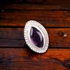 925 Sterling Silver Amethyst Gemstone Fashionable Jewelry Handmade Ring For Gift RR-26-8