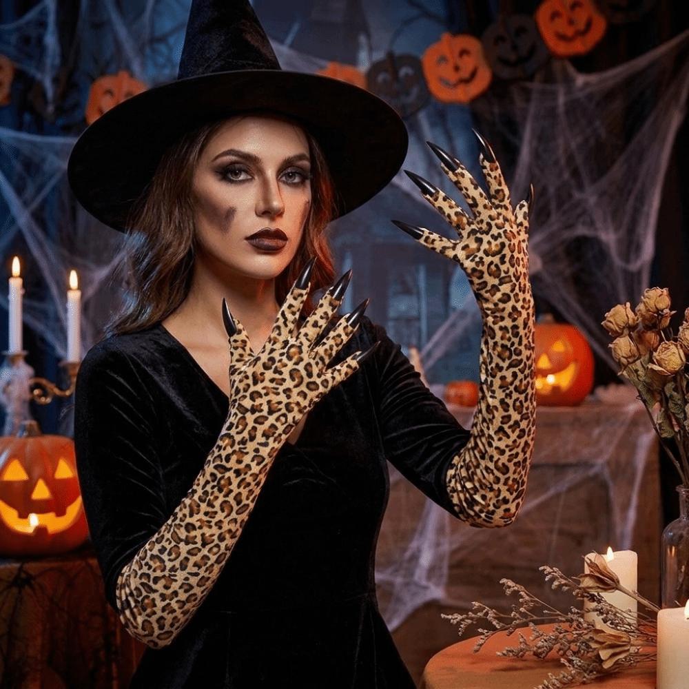 Personality Ghost Claw Mittens Long Sleeve Cosplay Gloves Halloween Gloves  Festival