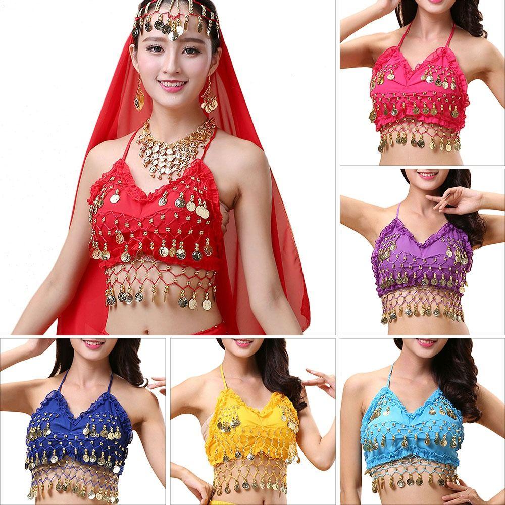 Women Tassel Dance Wear Nightclub Performance Top Halter Bra Show Costumes Belly Dance Bra