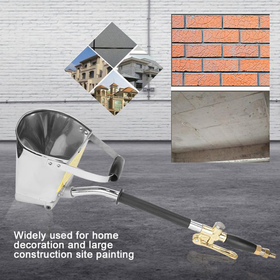 Пистолет-распылитель для покраски стен, потолков, распылитель цементного раствора, штукатурный бункер, пистолет с 4-струйным бункером, ковш, строительный инструмент