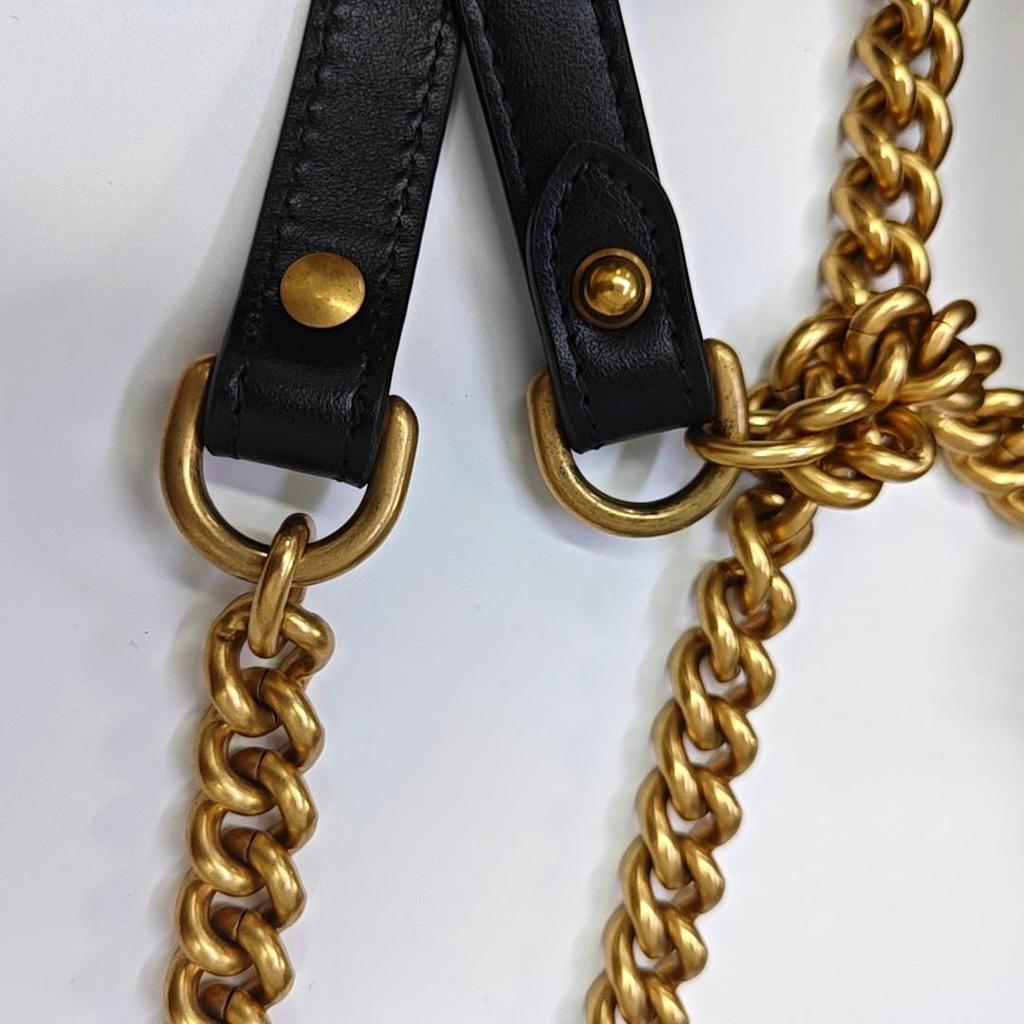 [Pre-Owned] Gucci GG Marmont Matelassé Mini Bag 'Black' - Very Good #2EO132