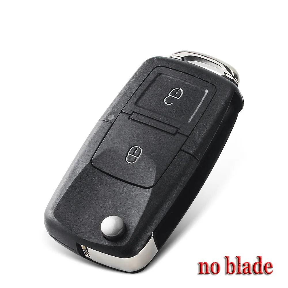 10Pcs 2/3BNT Remote Flip Folding Car Key Shell Case For VW Volkswagen Golf 4 5 Passat B5 B6 Polo Touran Jetta Seat Skoda