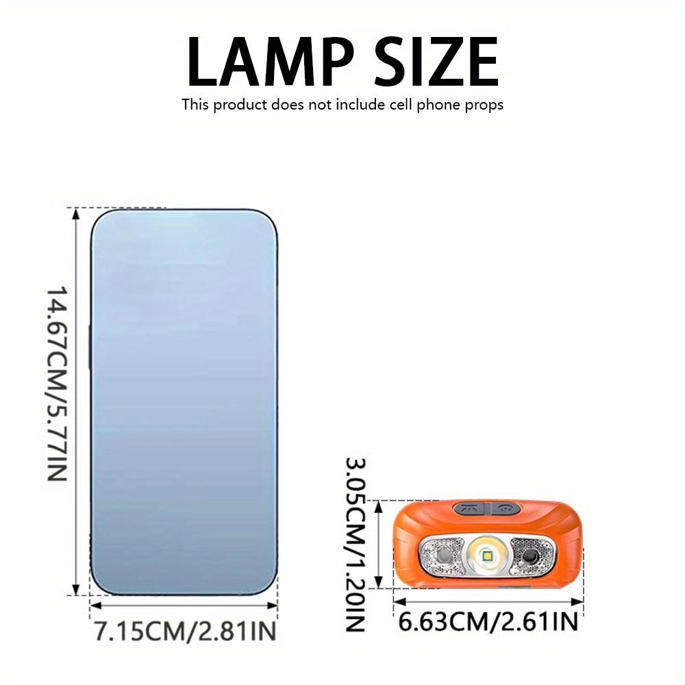 Спортивный налобный фонарь, перезаряжаемый через USB, налобный фонарь с ярким лучом, автоматический переключатель в 3 режимах, для кемпинга, рыбалки и аварийных ситуаций