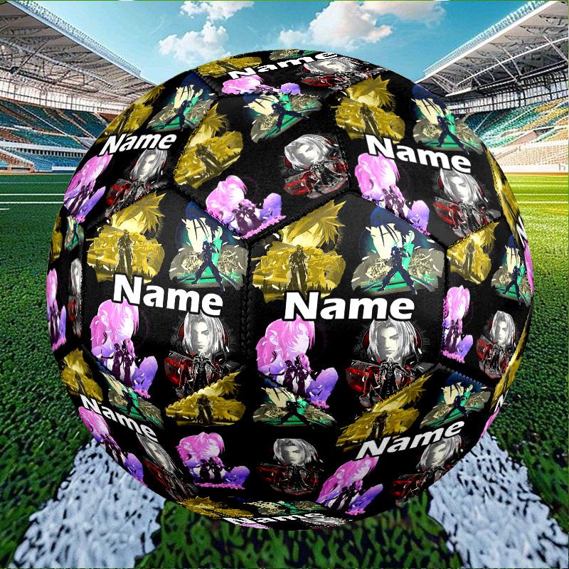 Custom Name Personalized Final Fantasy Print Size 5 Soccer Ball Training & Match Football, for Team, Kicking, Gift for Football