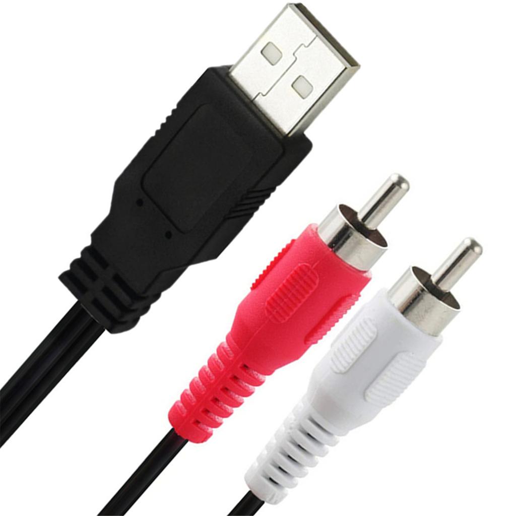 USB в 2RCA композитный аудио видео конвертер кабель аксессуары для потокового мультимедиа видеокамера на ПК/ТВ передача звука 1,5 м