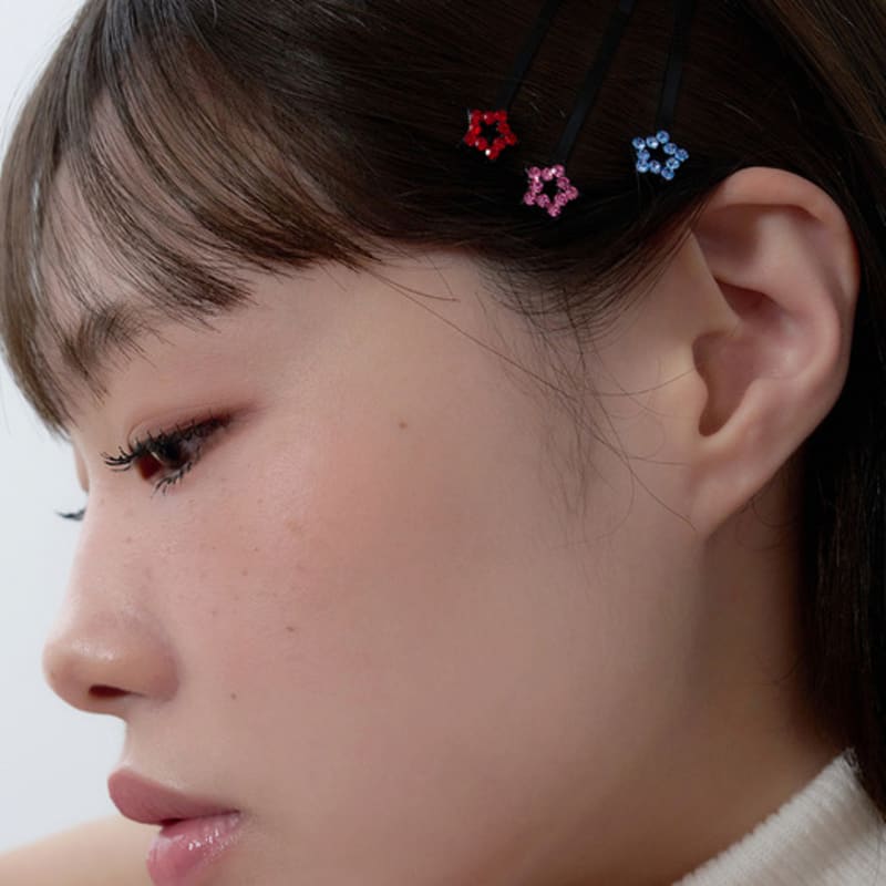 geegee [2SET] star cubic hair pin - 3color