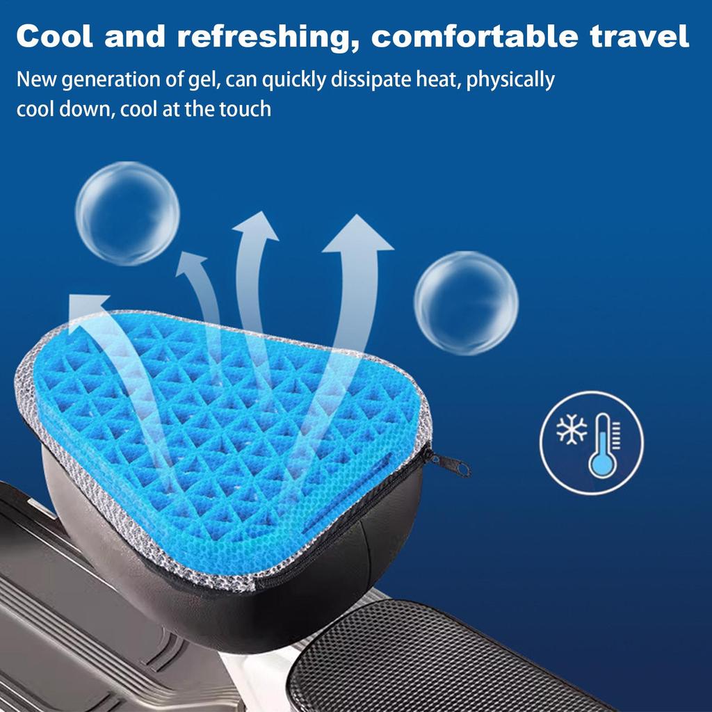 Motorcycle Seat Cushion Motorcycle Shock Absorption Seat Cushion Comfortable Shock-Absorbing Butt Support UV Protection Electric