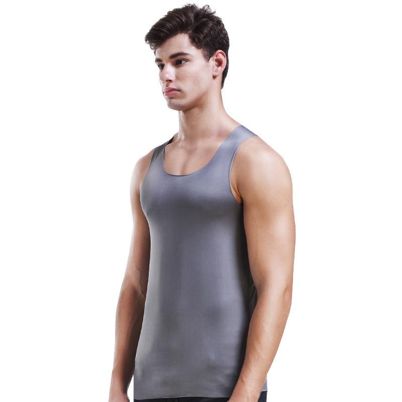 Мужской дышащий спортивный жилет Ice Silk с круглым вырезом и облегающим кроем