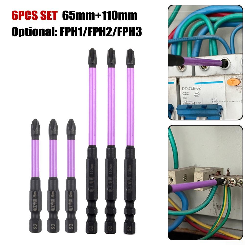 3*65 мм+3*110 мм, 6x отверток FPH1 FPH2 FPH3 Ручные инструменты