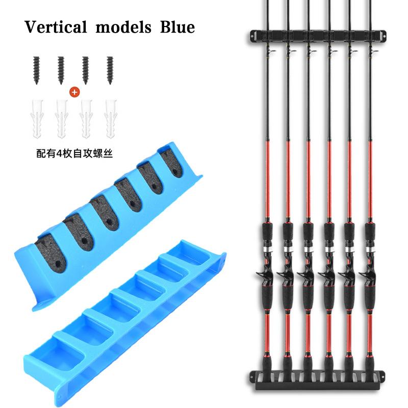 1 пара настенных кронштейнов для удочек, настенный кронштейн для удочек из АБС-пластика, ручка из пенопласта, многослотовый дизайн для хранения удочек и рыболовных инструментов