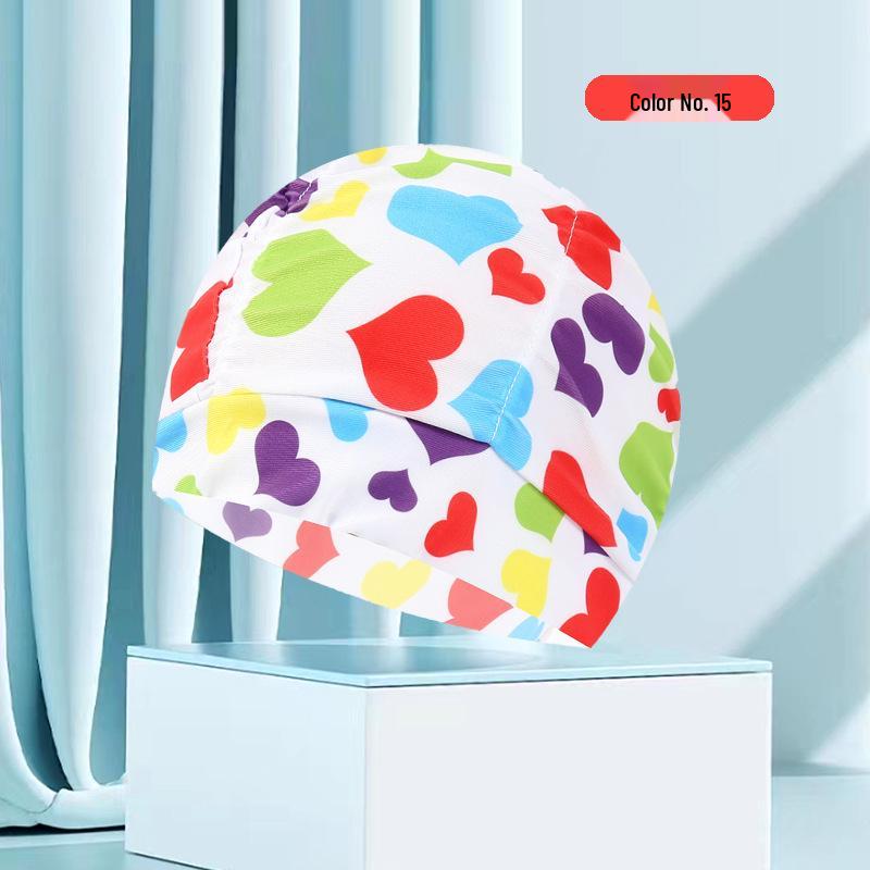 Женская купальная шапочка большого размера с цветочным плиссе - Неплотная посадка, однотонная, модный тканевый дизайн