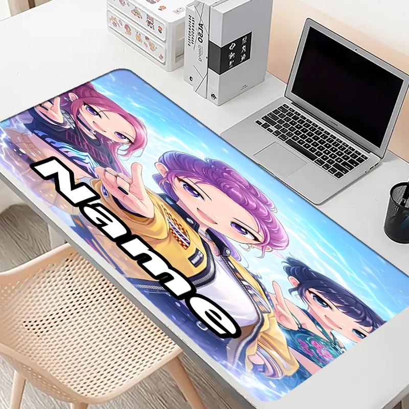 Custom Name Personalized KPop Demon Hunters Pattern Mousepad, Laptop PC Desk Mat, Decorative Desk Mat for Home Keyboard Pad Gift