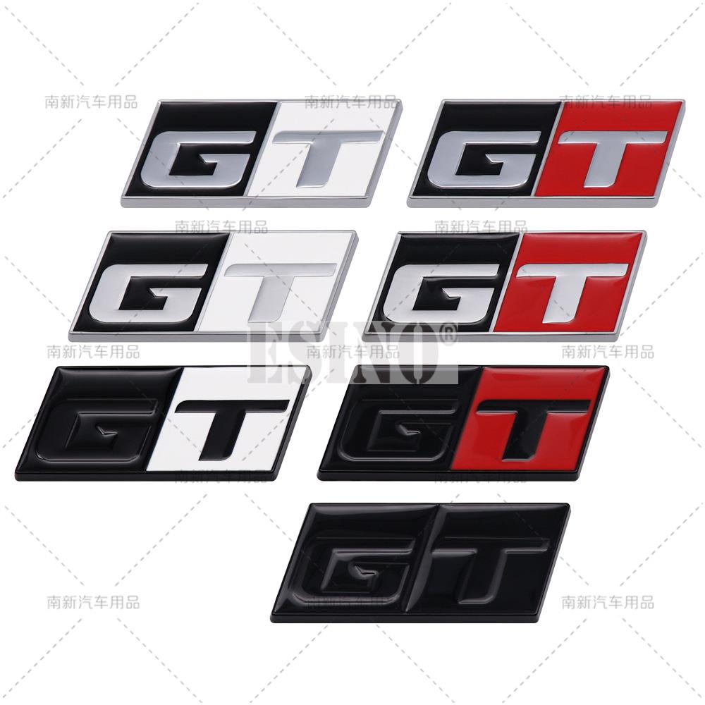 Car Styling 3D GT Sport Metal Zinc Alloy RearTrunk Fender Adhesive Badge Body Tailgate Displaceme Decorative Emblem