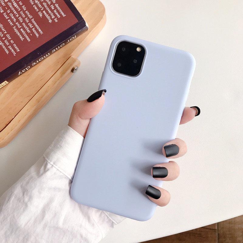 Colorful Soft TPU Case for iPhone 11 / 14/ 14 Pro/13/Mini 12/11 Pro/11 Pro Max Honor Full Cover Candy Matte Phone Bag