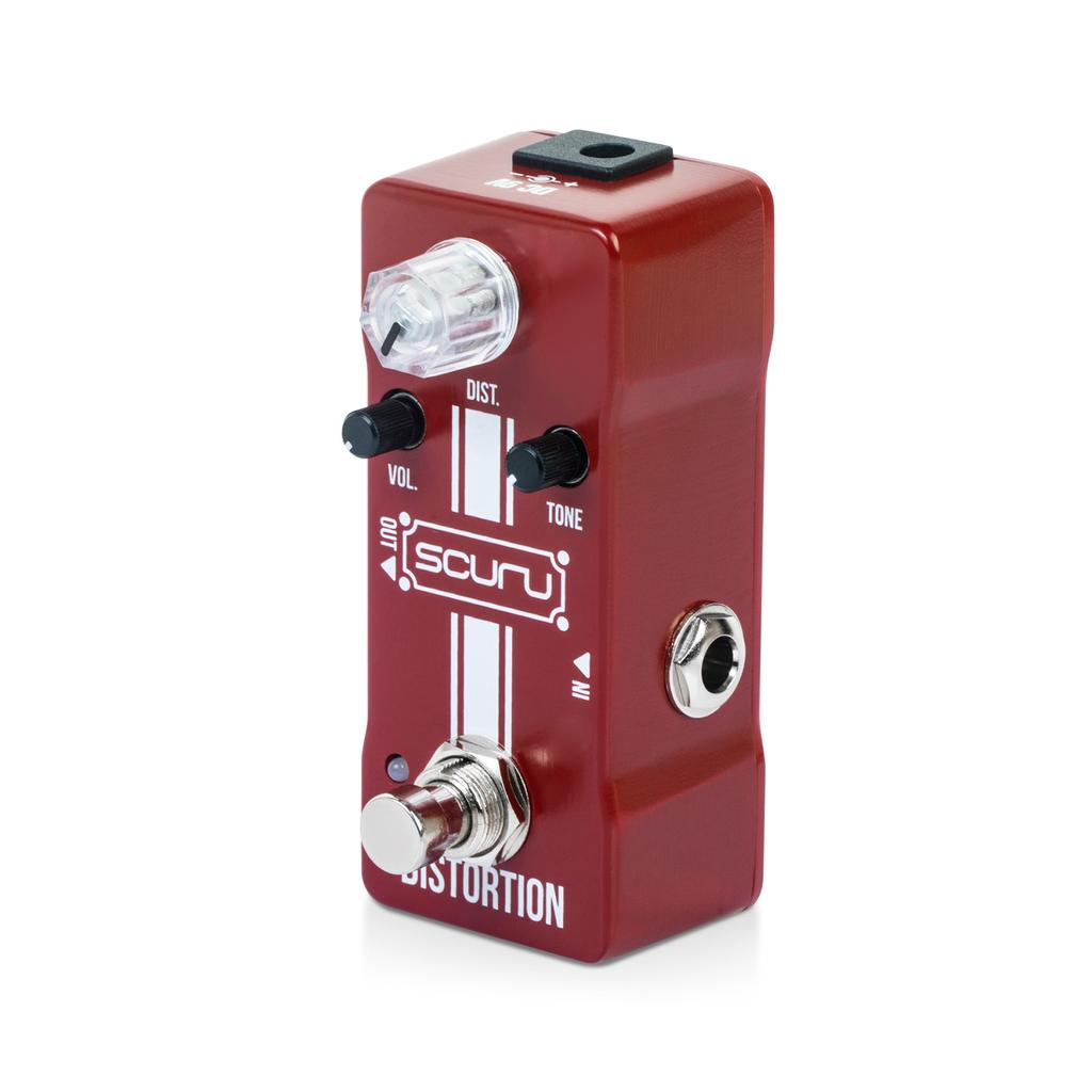 Педаль эффектов искажения для гитары SCURU DIST/VOL/TONE High Gain Amps Dynamic Response DC 9V 6.35mm