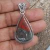 Кулон 'Груша' из африканского кровавика из стерлингового серебра 925 пробы, дизайнерский кулон в стиле бохо