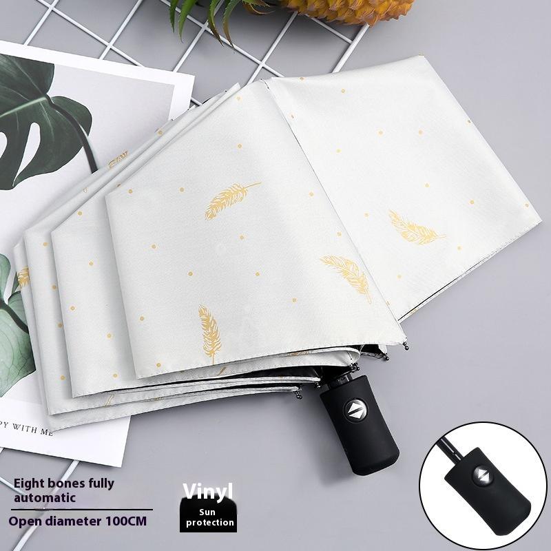 Складной автоматический зонт для мужчин и женщин, студентов, милый зонт от солнца, солнцезащитный козырек, анти-ультрафиолетовый дождь и солнечный зонт двойного назначения