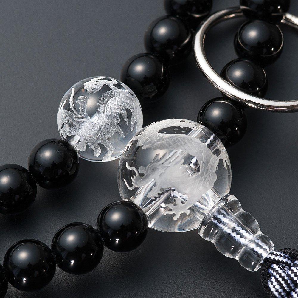Buddhist altar shop Takita Shoten Prayer Soto Sect Authentic Rosary Beads for Black Dragon Carving Real 2 Pure Silk String Kyoto Prayer Twin Prayer